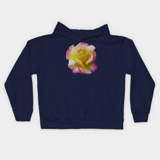 Pretty Yellow and Pink Rose Kids Hoodie